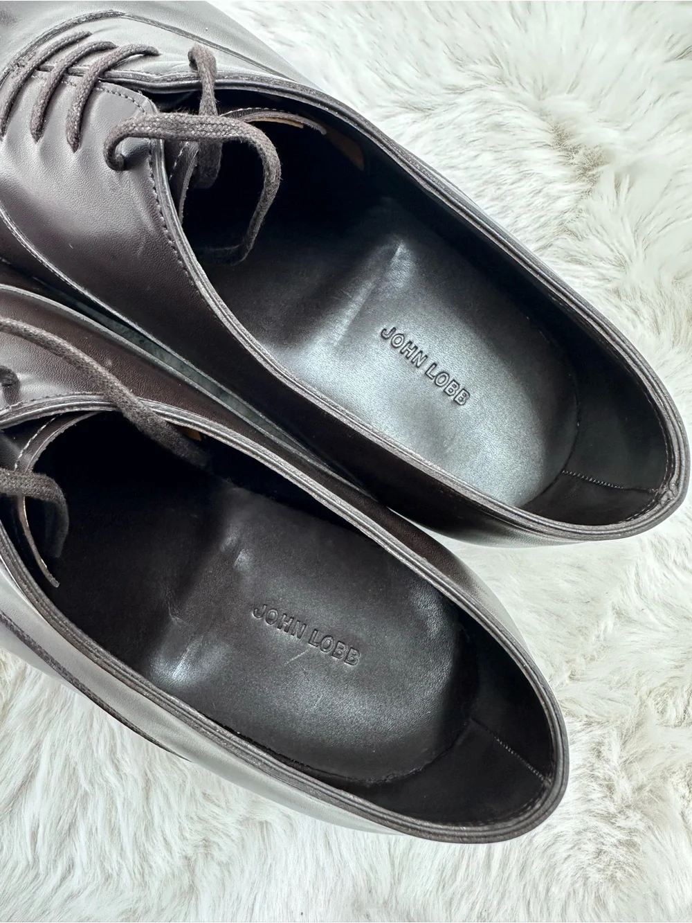 John Lobb Becketts Dark Brown Misty Oxfords UK 9EE US 10EE New